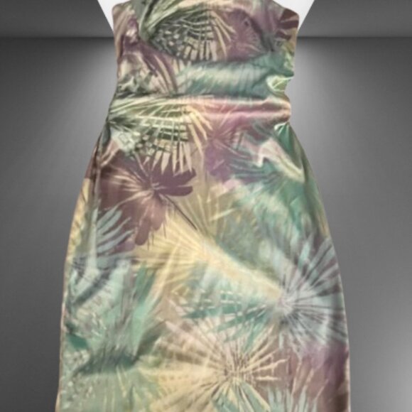 Maggy London Womens Floral Maxi Summer Halter Dress Size 6 - Picture 3 of 13